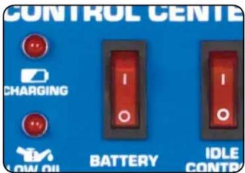 CONTROL CENTE CHARGING LOW OIL BATTERY IDLE CONTR