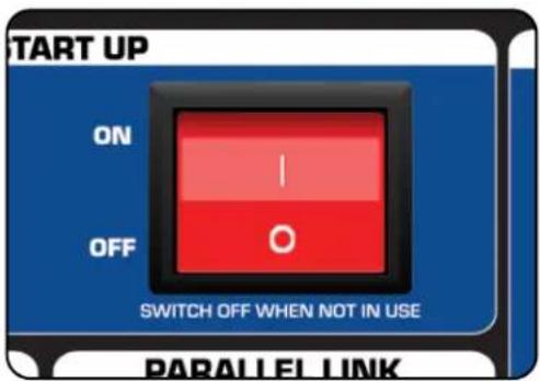 TART UP ON OFF SWITCH OFF WHEN NOT IN USE PARALLEL LINK