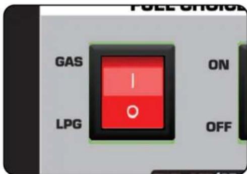 FULL CHICK GAS I ON LPG O OFF
