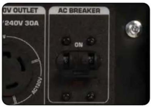 OV OUTLET '240V 30A AC BREAKER ON