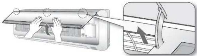 SAMSUNG AQ09RLN - OPENING THE FRONT PANEL - 1