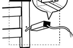 Diagram showing a vertical structure with a magnified inset of a component, no text or symbols present