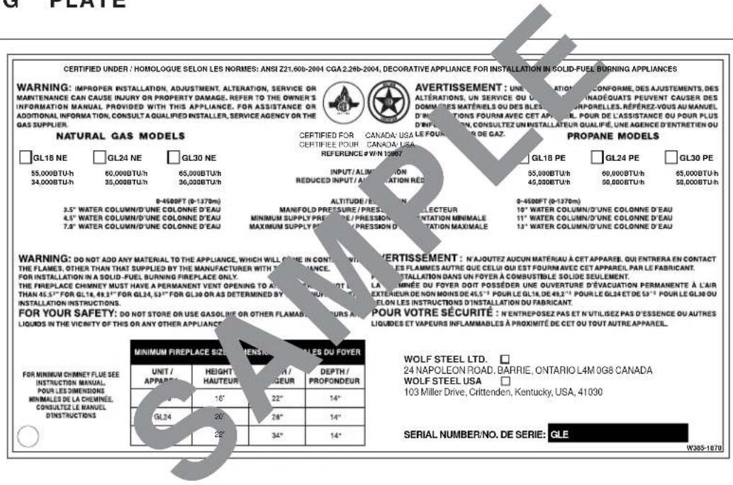 CERTIFIED UNDER / HOMOLOGUE SELON LES NORMES: ANSI Z21.60b-2004 CGA 2.26b-2004, DECORATIVE APPLIANCE FOR INSTALLATION IN SOLID-FUEL BURNING APPLIANCES WARNING: IMPROPER INSTALLATION, ADJUSTMENT, ALTERATION, SERVICE OR MAINTENANCE CAN CAUSE INJURY OR PROPERTY DAMAGE. REFER TO THE OWNER'S INFORMATION…