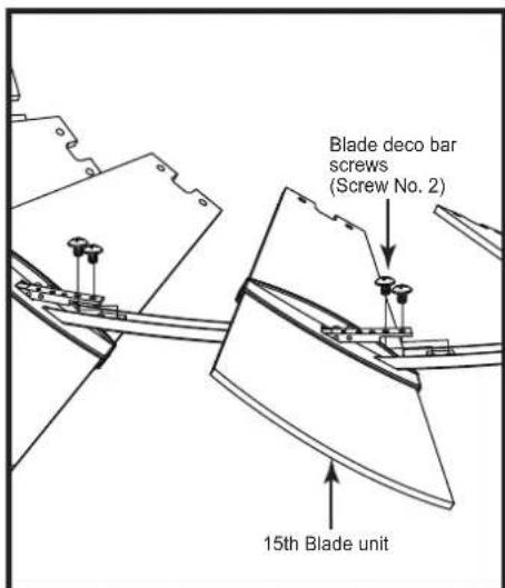 Blade deco bar screws (Screw No. 2) 15th Blade unit