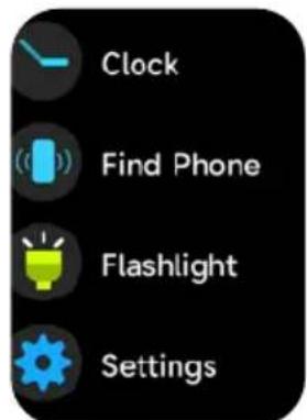 Clock Find Phone Flashlight Settings