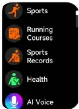 Sports Running Courses Sports Records Health AI Voice
