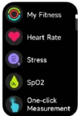 My Fitness Heart Rate Stress SpO2 One-click Measurement
