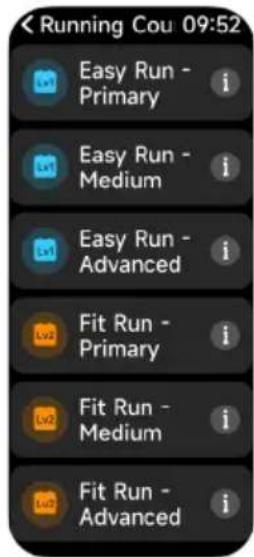 < Running Cou 09:52 Easy Run - Primary Easy Run - Medium Easy Run - Advanced Fit Run - Primary Fit Run - Medium Fit Run - Advanced