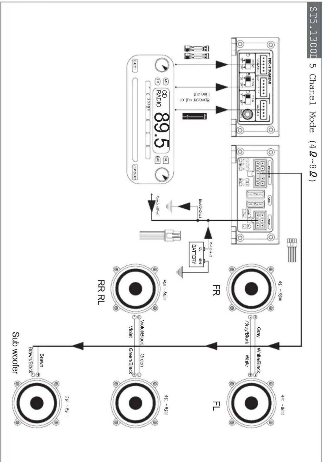 Soundstream Stealth ST5.1300D - How to Installation - 11