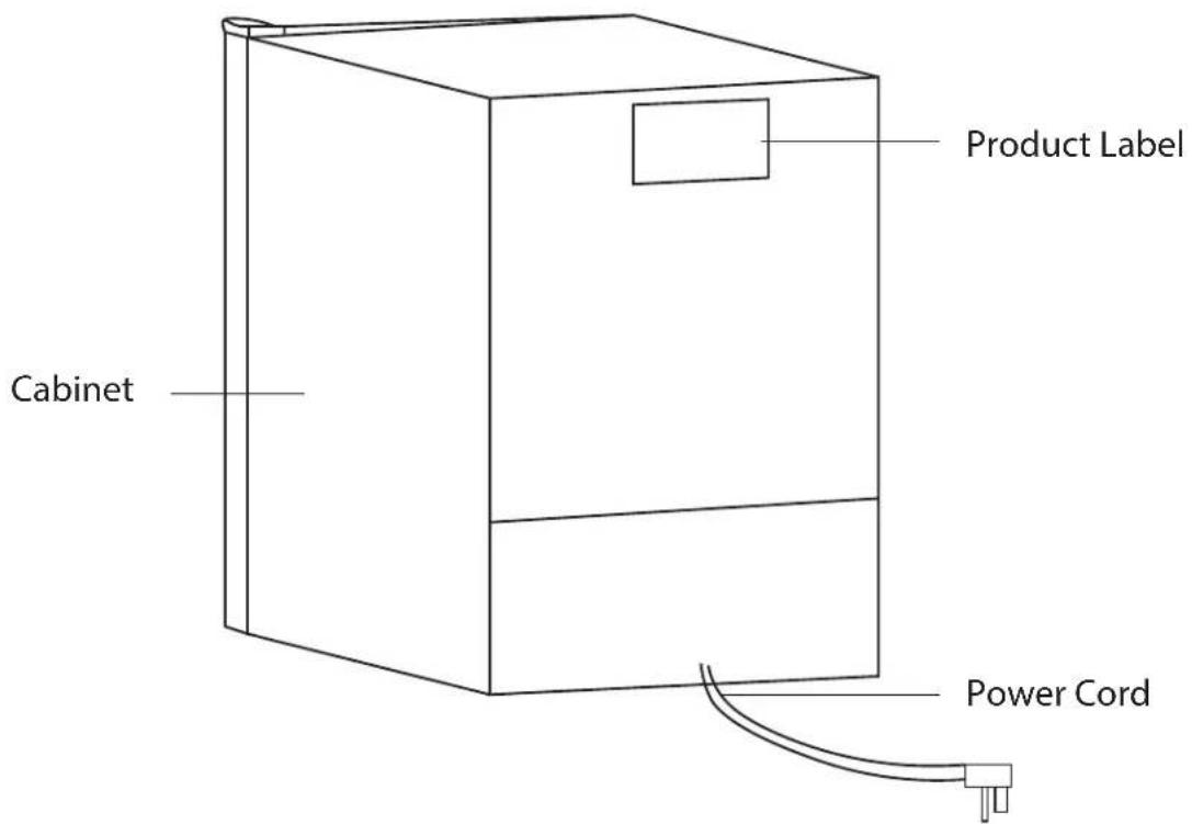 Cabinet Product Label Power Cord