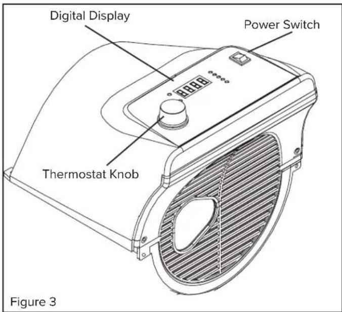 Digital Display Power Switch Thermostat Knob Figure 3