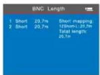 Noyafa NF-8601a - Test result 8 : BNC cable length test with short circuit - 1