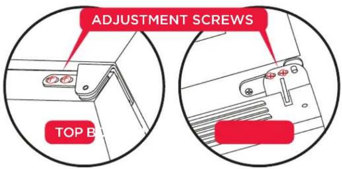 ADJUSTMENT SCREWS TOP B