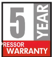 5 YEAR PRESSOR WARRANTY
