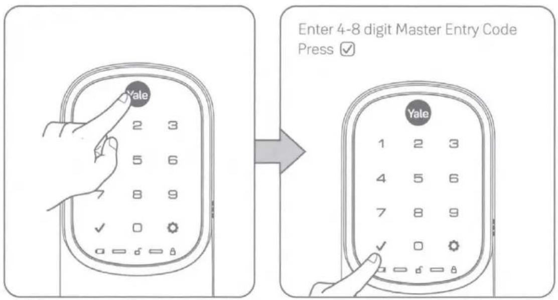 Enter 4-8 digit Master Entry Code Press ✓