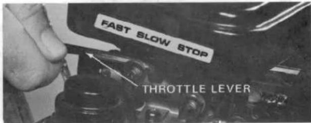 FAST SLOW STOP THROTTLE LEVER