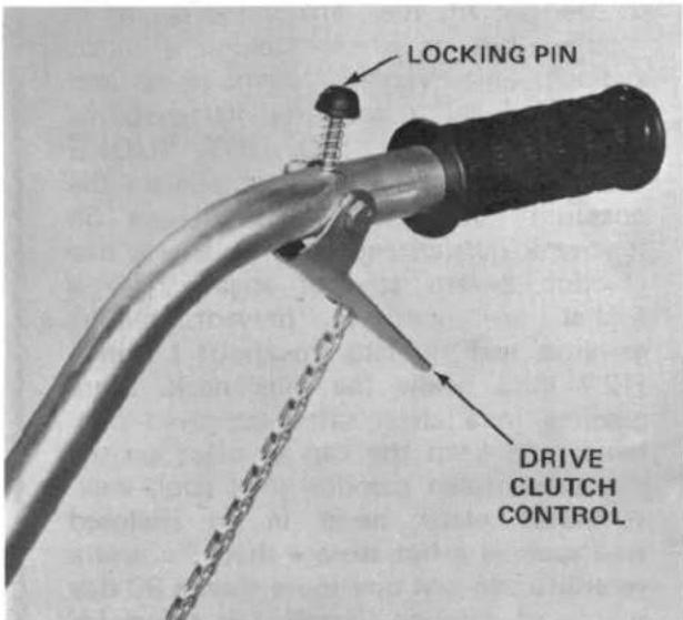 LOCKING PIN DRIVE CLUTCH CONTROL