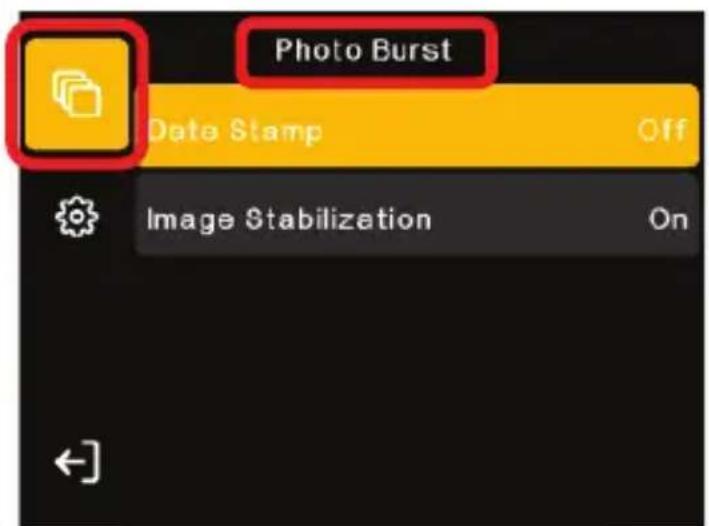 Photo Burst Date Stamp Off Image Stabilization On