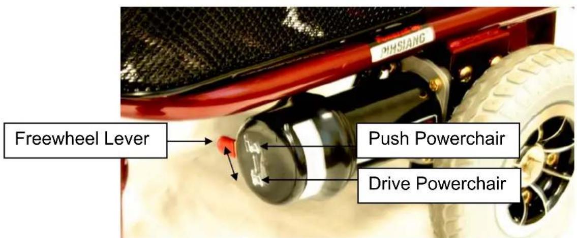 Freewheel Lever Push Powerchair Drive Powerchair