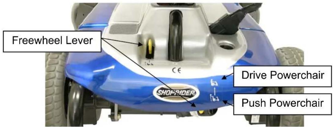 Freewheel Lever Drive Powerchair Push Powerchair