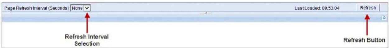 Page Refresh Interval (Seconds) None Last Loaded: 09:53:04 Refresh Refresh Interval Selection Refresh Button