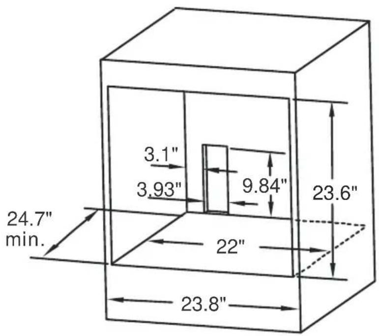 24.7" min. 3.1" 3.93" 9.84" 23.6" 22" 23.8"