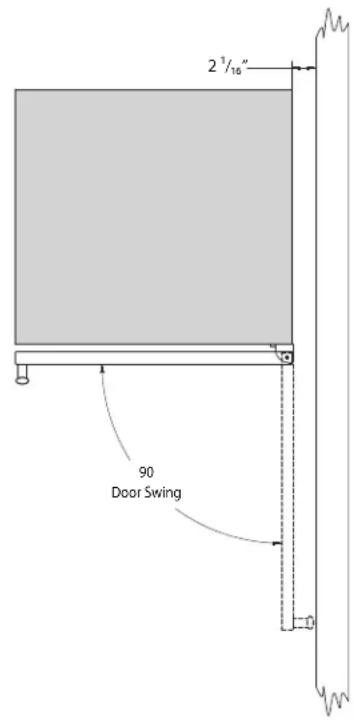 2¹/₁₆" 90 Door Swing