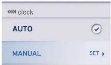 clock AUTO MANUAL SET