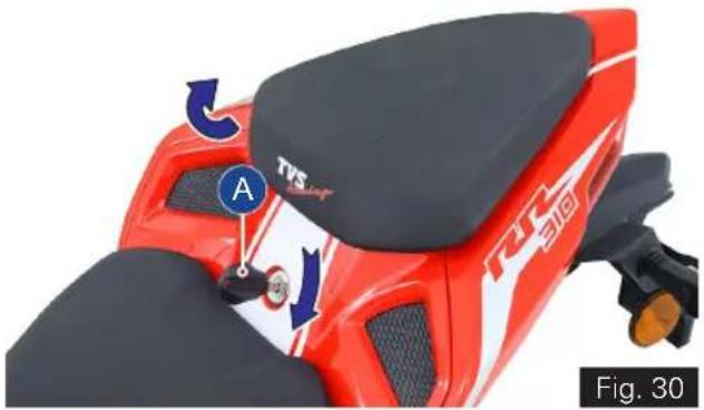 TVS Apache RR 310 (2024) - Seat Lock (Rider and Pillion Seat) - 1