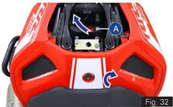 TVS Apache RR 310 (2024) - To close the rider seat: - 1