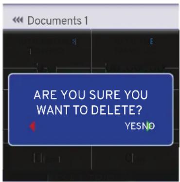 ARE YOU SURE YOU WANT TO DELETE? YESNO