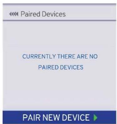 Paired Devices CURRENTLY THERE ARE NO PAIRED DEVICES PAIR NEW DEVICE