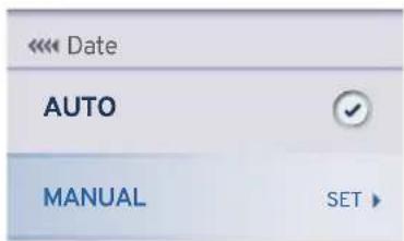 Date AUTO MANUAL SET