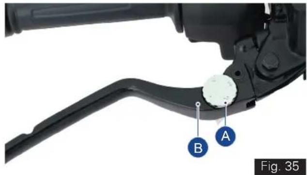 TVS Apache RR 310 (2024) - Front Brake Lever - Adjustment (ref. Fig. 35) - 1