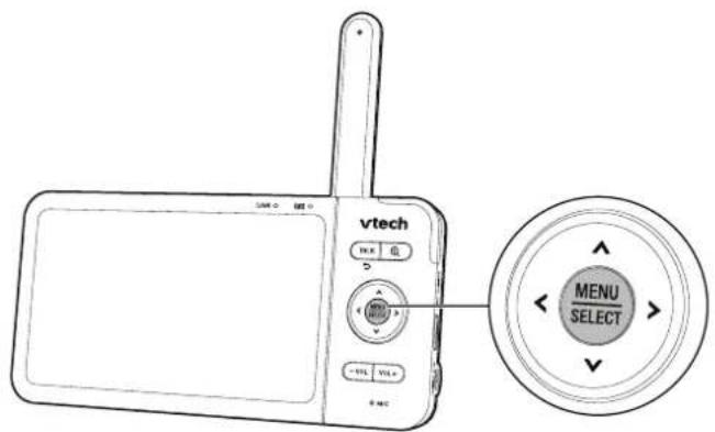 vtech ON X ON Y MENU SELECT MENU SELECT