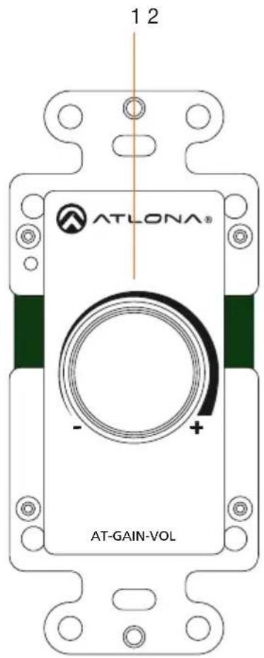 1 2 ATLONA® - + AT-GAIN-VOL