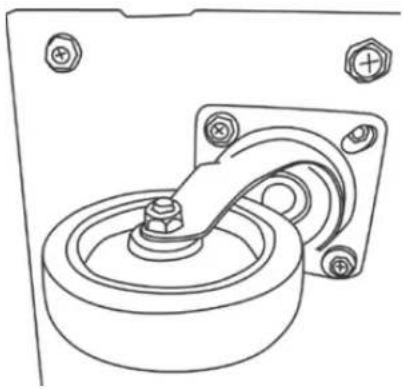 EDGESTAR BR1500BL - Installing the Casters - 1