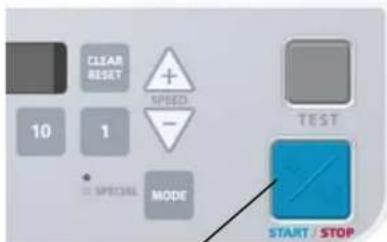 CLEAR RESET 10 1 + SPEED - * SPECIAL MODE TEST START / STOP