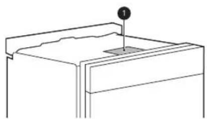 Line drawing of a bed with a seat and a numbered label (1) on top, no text or symbols present.