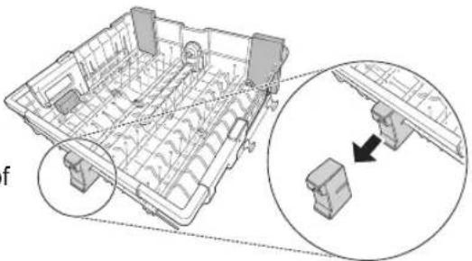 Technical line drawing of a vehicle chassis frame with an inset close-up showing a component detail (no text or symbols)