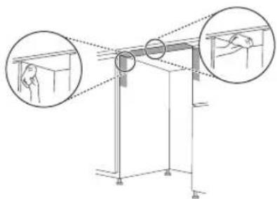Technical line drawing of a mechanical assembly with two views of a component (no text or symbols)
