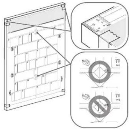 Technical diagram showing floor plan and cross-section views with labeled components and dimensions