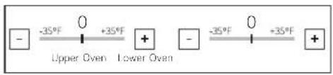 - -35°F 0 +35°F + Upper Oven Lower Oven - -35°F 0 +35°F + +