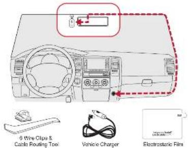 6 Wire Clips & Cable Routing Tool Vehicle Charger Electrostatic Film