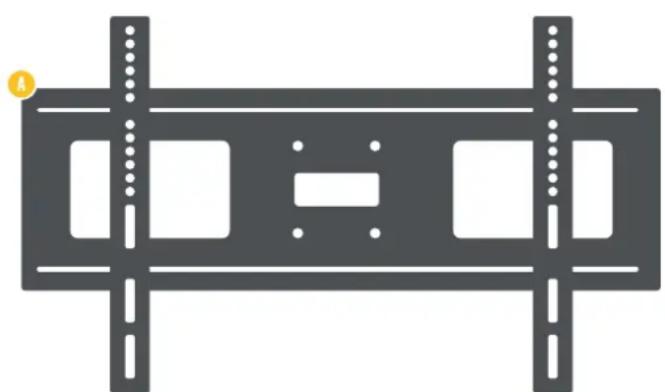 Pure diagram of a rectangular frame with vertical supports and central slot, no text or symbols present
