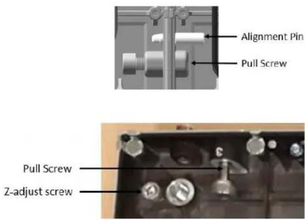 Alignment Pin Pull Screw Pull Screw Z-adjust screw