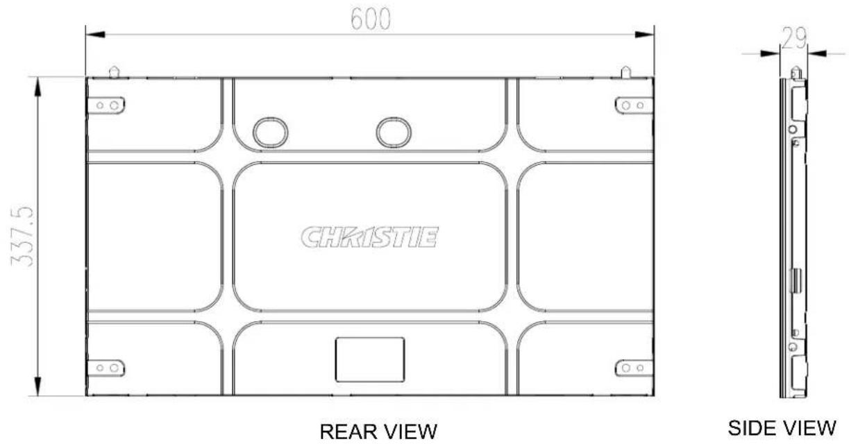 600 337.5 CHRISTIE 29 SIDE VIEW REAR VIEW