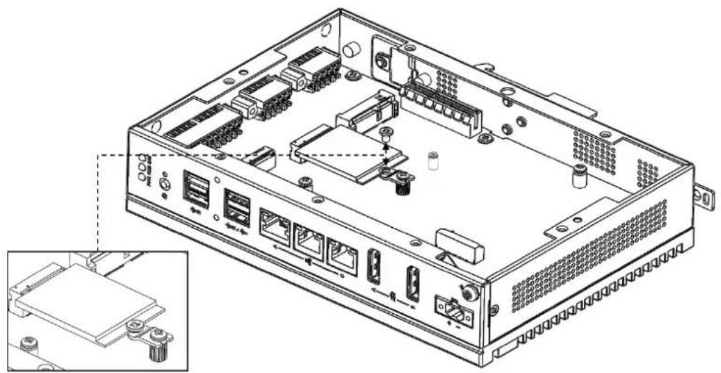 Advantech UNO-148-B33BA - Installing the M.2 3042 Module - 3