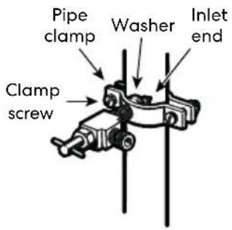 Pipe clamp Washer Inlet end Clamp screw