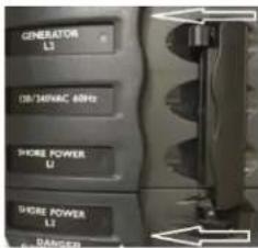 GENERATOR L3 DB:34WRC 80Hz SHORE POWER U SHORE POWER L2 DABSOR